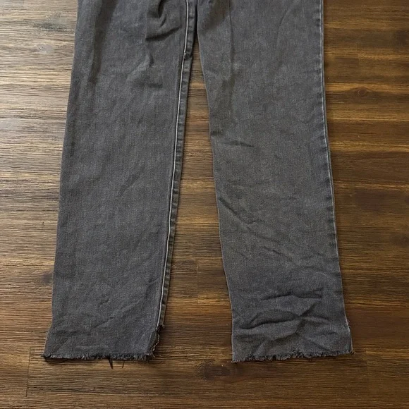 Express Black Straight Ankle High Rise Ultra Hyper Stretch Jeans Medium Long - Picture 9 of 9